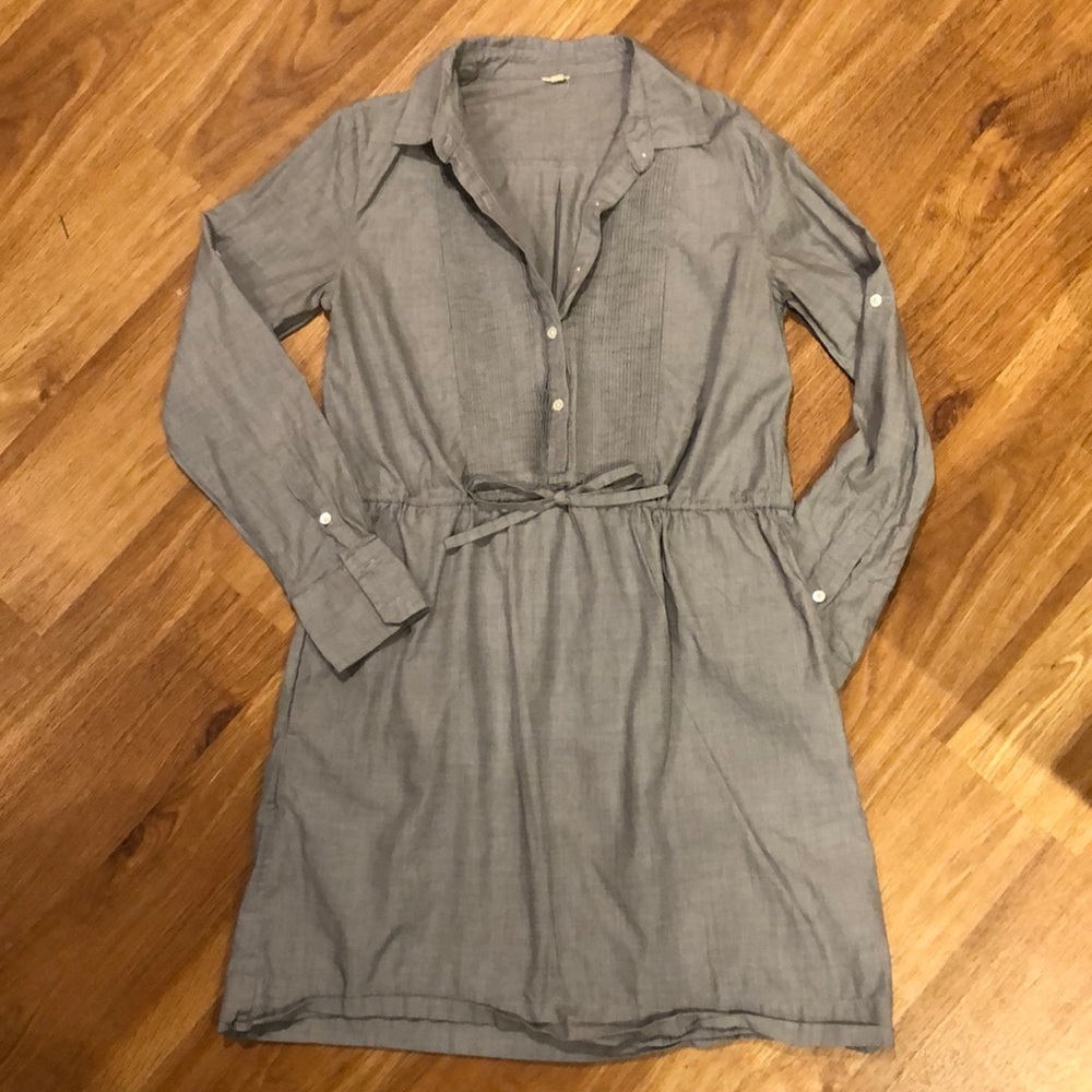 J. Crew Drawstring Shirt Dress